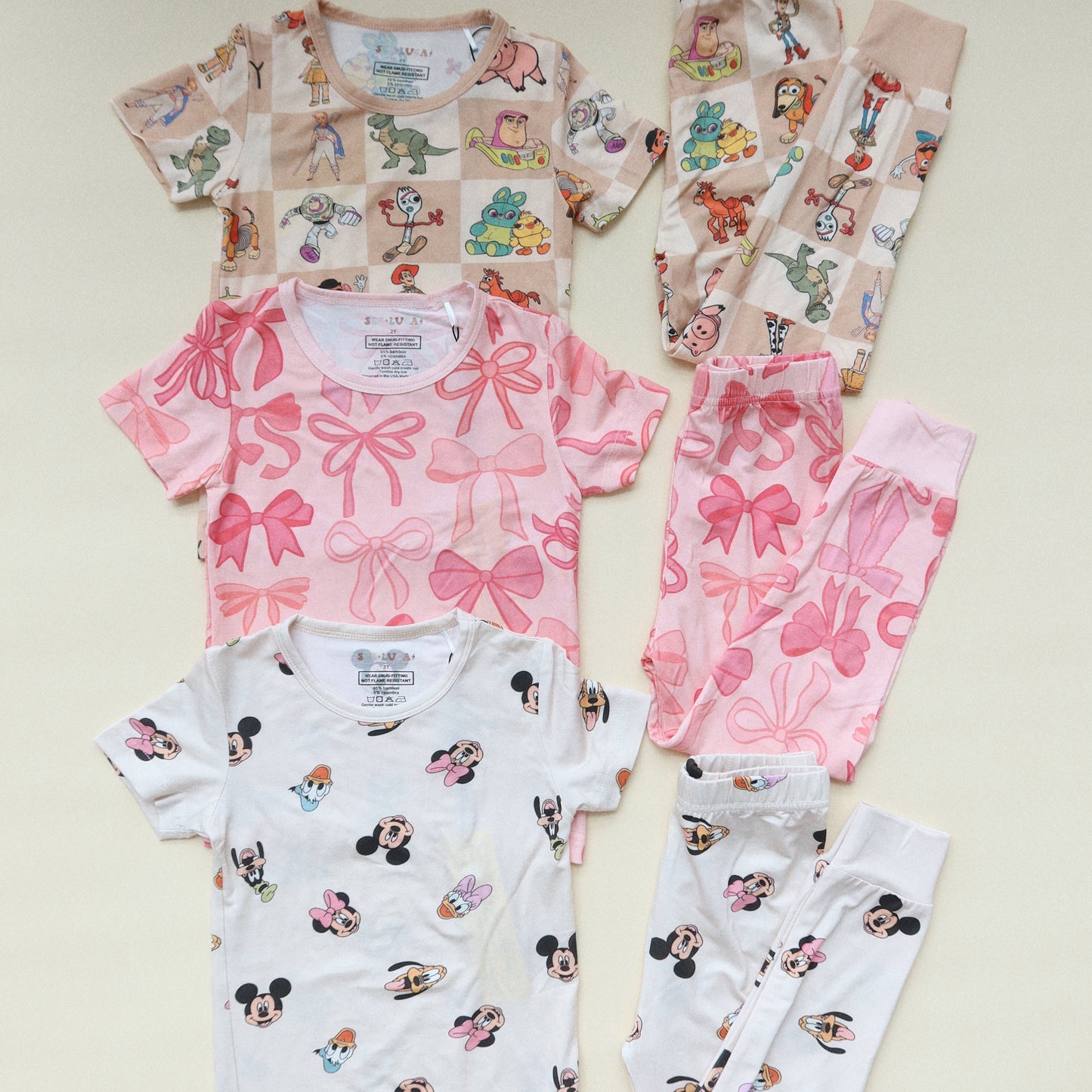 Pink Bows Bamboo Pajamas