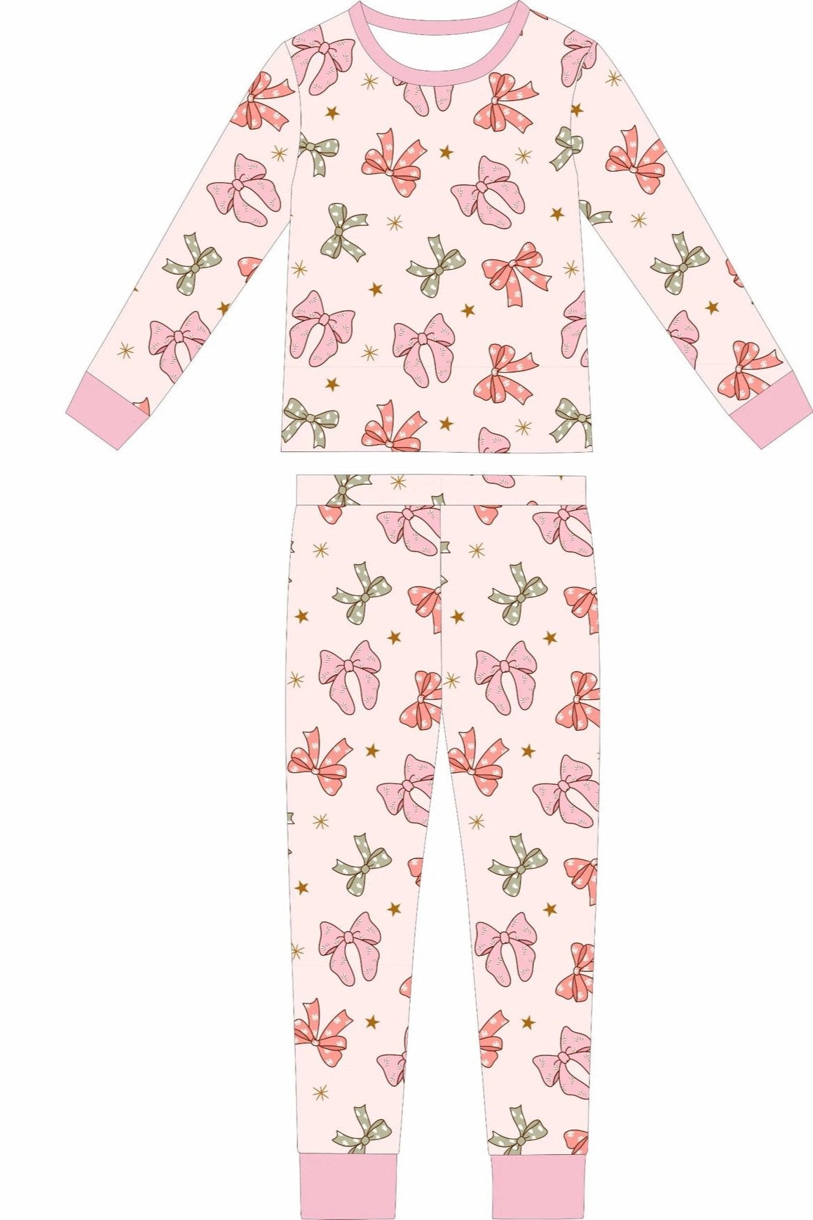 Christmas Bows Bamboo Pajamas