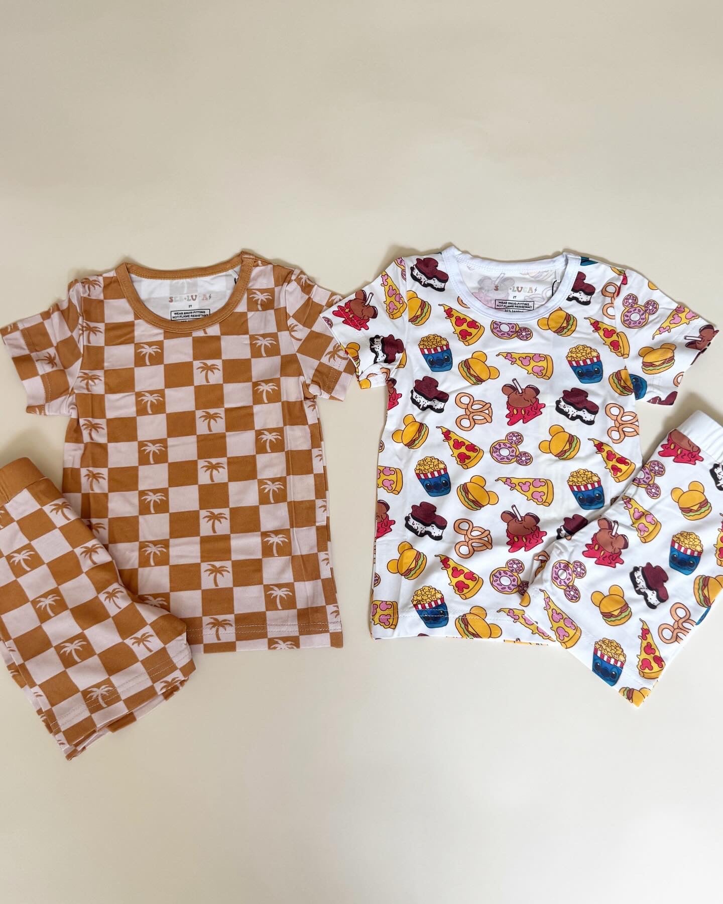 Tan Palms Bamboo Pajamas