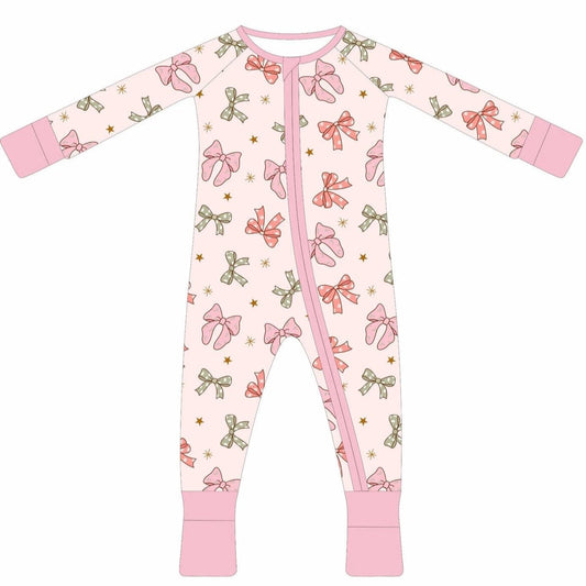 Christmas Bows Bamboo Pajamas